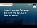 How LLMs Are Changing the Way We Build API Specifications