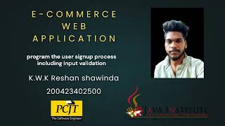 Program the user sign up process including input validations / task2