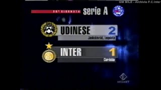 2002-03 (26^ - 24-03-2003) Udinese-INTER 2-1 [Jankulovski,Iaquinta,Cordoba] Controcampo Italia1