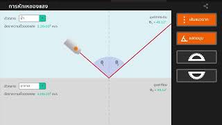 อธิบายการสะท้อนกลับหมดของแสง โดยใช้ Simulation