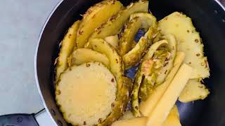 Homemade Fresh Pineapple Juice🍍 | Boiled Pineapple Skin Method | Juicing with Chef Nik👩🏾‍🍳 | DIY