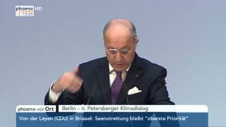 6. Petersberger Klimadialog: Laurent Fabius zu der UN-Klimakonferenz in Paris am 18.05.2015