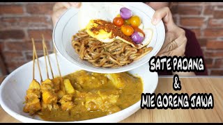 ASMR MUKBANG SATE PADANG DAN MIE GORENG JAWA || MUKBANG INDONESIA