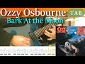 Ozzy Osbourne -Bark At the Moon Cover - Guitar Tab - Lesson