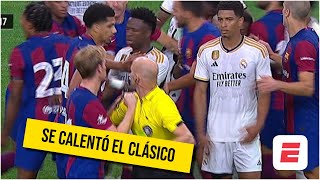 ¡SE CALDEAN LOS ÁNIMOS en BARCELONA vs REAL MADRID! Dembélé se pierde el 2-0 | ESPN Deportes