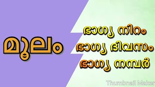 മൂലം നക്ഷത്രം ഭാഗ്യ നിറം, ഭാഗ്യ നമ്പർ, ഭാഗ്യ ദിവസം