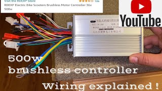 500w -Brushless dc motor controller- (Review￼)￼ Wiring ￼