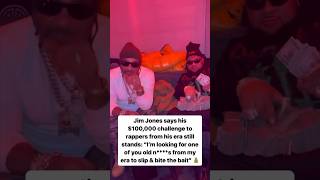 JIM JONES OFFERS $100K TO ALL RAPPERS FROM HIS ERA THINKING THEY CAN OUT RAP HIM! 😳 #shorts #rap