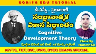 DSC//PSYCHOLOGY//PIAGET'S Cognitive Development Theory//పియాజే సంజ్ఞనాత్మక వికాస సిద్ధాంతం