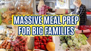 LARGE FAMILY MASSIVE MEAL PREP - Healthy Meal Prep for a Big Family!