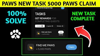 Find Me Paws New Task | FIND ME PAWS +5,000 PAWS Task | Paws New Task Today |Paws New Update