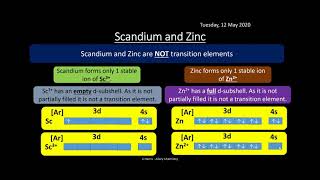 EDEXCEL Topic 15 Transition Metals REVISION