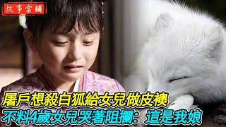 屠戶想殺白狐給女兒做皮襖，不料4歲女兒哭著阻攔：這是我娘！| 民間故事 | 故事當舖