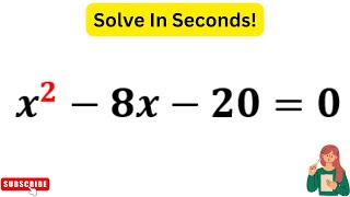 x^2-8x-20=0 | Can You Find The Roots of This Quadratic Equation?