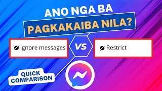 Restricst vs Ignore Messages Know the Difference | Facebook Messenger