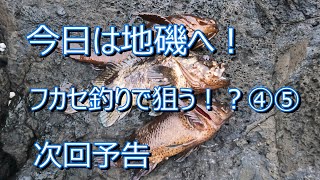 【釣り】今日は地磯へ！フカセで狙う！？④⑤次回予告