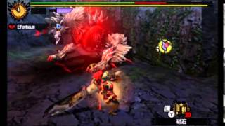 【MH4G】G★2 ジンオウガ亜種 vs なしなし 極角王剣 3分54秒