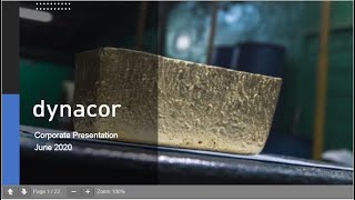 Dynacor Gold Mines Corporate Presentation June 2020