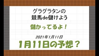 グラグラタンの競馬予想！？　１月１１日（月）分