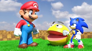 Super Mario, Sonic and Pacman adventure in 4K