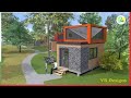 3m x 5m tiny house airbnb cabin micro cottage 3d animation 2d 3d floor plans houseplan