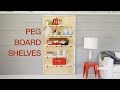 DIY Decorative Pegboard Shelving Unit