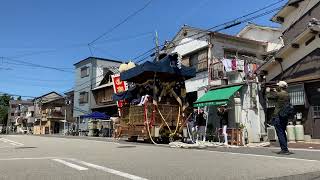 令和4年　岸和田だんじり祭　中北町大手町　第一回試験曳き前の鳴り物