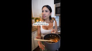DATING A LATINA BE LIKE!! 😰🔥PART 3! WHEN SHE COOKS FOR YOU 😝SHORTS