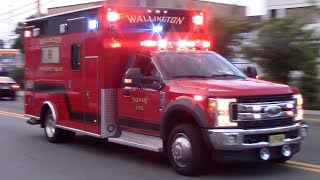 Wallington Fire Department EMS Squad 210 Responding 8-13-21