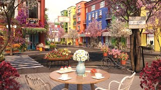 Springtime day at Coffee Shop Ambience with Relaxing Spring Jazz Music and Bird Sounds