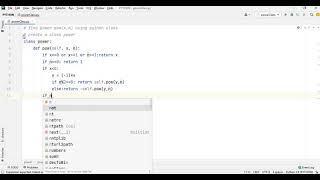 Implement pow(x,n) using python class