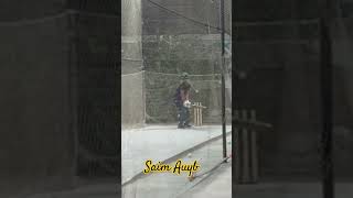 Saim Ayub the No Look Shot Master in Nets #shortsfeed #cricket #pakistan #netpractice