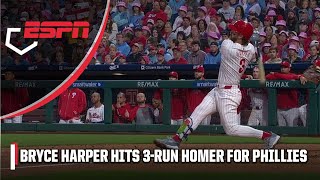 Bryce Harper's 3-run homer gives the Phillies the lead 🔥 | ESPN MLB