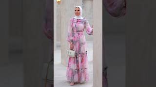 كيف تنسقين الفساتين الموردةبأناقةبعيدة عن المبالغة؟صيف 2024 1000subscriber# #hijabistyl #hijabistyle