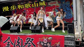 日本大阪  雨天漫步和歌山城   少女組合現場表演