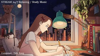 공부할때 듣기 좋은 음악🎵Relaxing Sleep Music & Study, Rain ASMR 24/7 (Musik untuk belajar,musica para estudiar