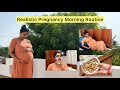 My Realistic Pregnancy Morning Routine 🤰🏻| Birth Ball exercise, Affirmations and more ❤️