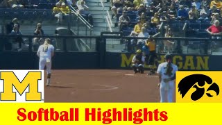 Iowa vs Michigan Softball Game 3 Highlights, April 14 2024