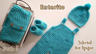 Como tejer un ENTERITO para bebe de 0 a 3 meses. Ajuar Dos Agujas, Palitos. Parte 1