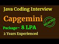 Capgemini Java Coding Interview Question Answers