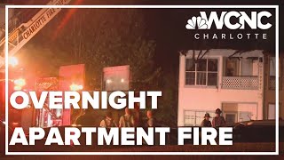 Crews investigating after large apartment fire in east Charlotte