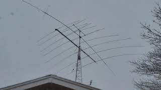 Ham Radio Tennadyne T-8 LPDA in Blizzard