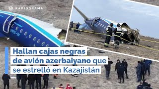 Hallan CAJAS NEGRAS de AVIÓN azerbaiyano que se estrelló en KAZAJISTÁN