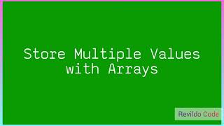 Store Multiple values with Array in javascript |Javascript Full Course |#javascript | #Revildo_code