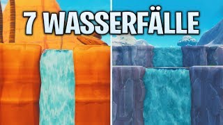 fortnite besuche verschiedene wasserfalle alle 7 orte verlangerungsherausforderungen detu - fortnite tanzverbot schilder