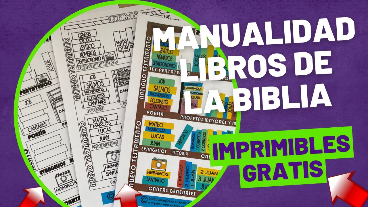 Manualidad Libros De La Biblia Imprimibles Gratis - YouTube