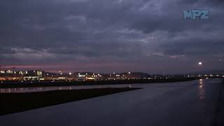 TIMELAPSE - Dawn Arrival at the swiss Airport ZRH - Zurich Kloten