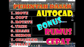 BELAJAR AUTOCAD 14 MENIT LANGSUNG MAHIR❕| TUTORIAL AUTOCAD UNTUK PEMULA