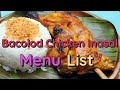 Bacolod Chicken Inasal Menu Prices [Philippines Restaurant Menu]