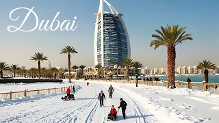 Dubai Snowfall SHOCKS Desert City | Dubai Winter Snowfall